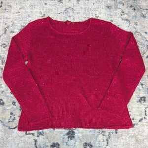 Narciso Rodriguez Berry Knit Sweater Womens Medium Crewneck Long Sleeve